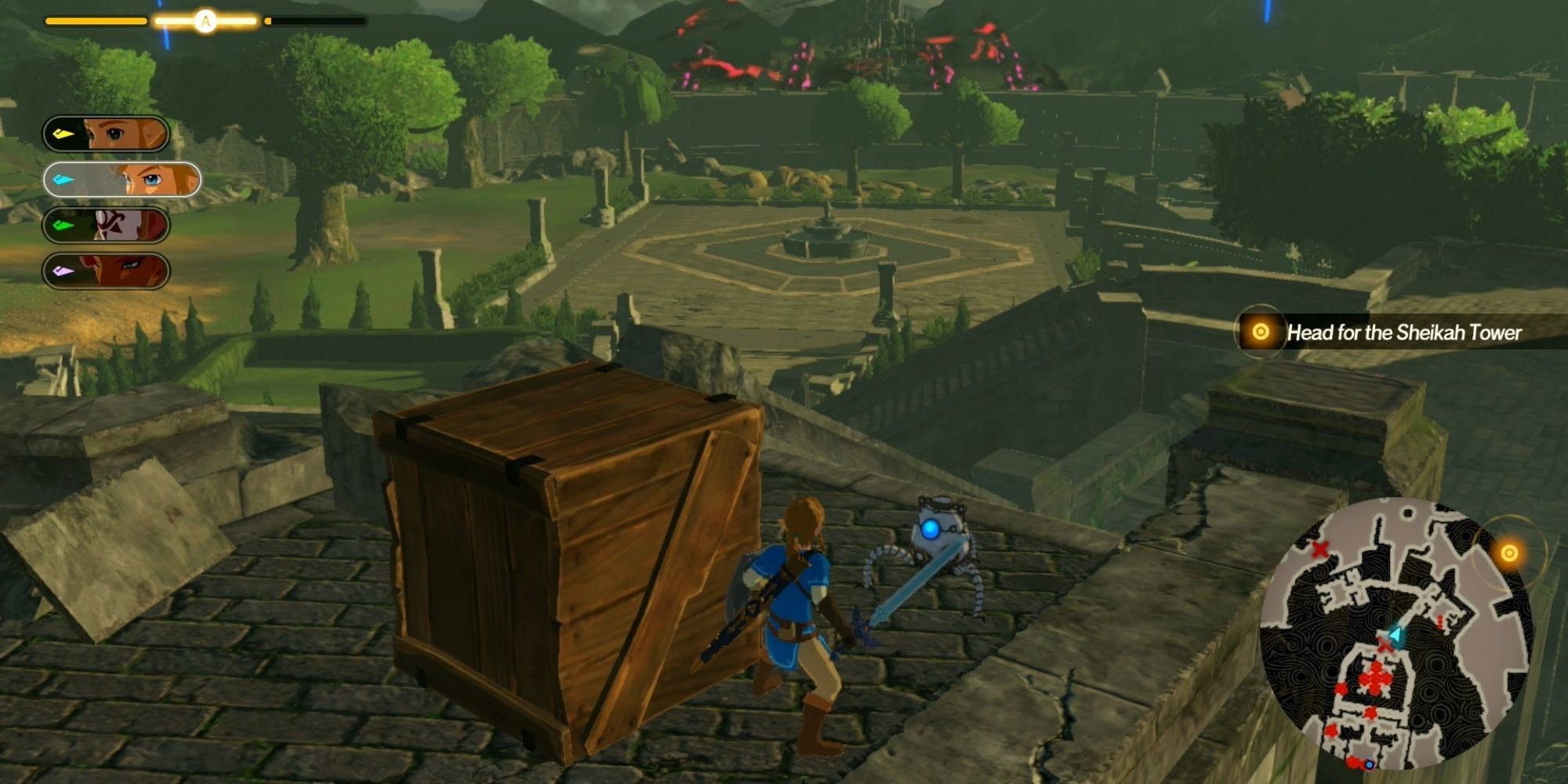 Hyrule Warriors Age of Calamity - Hero Finding Korok Seed On The Great Plateau