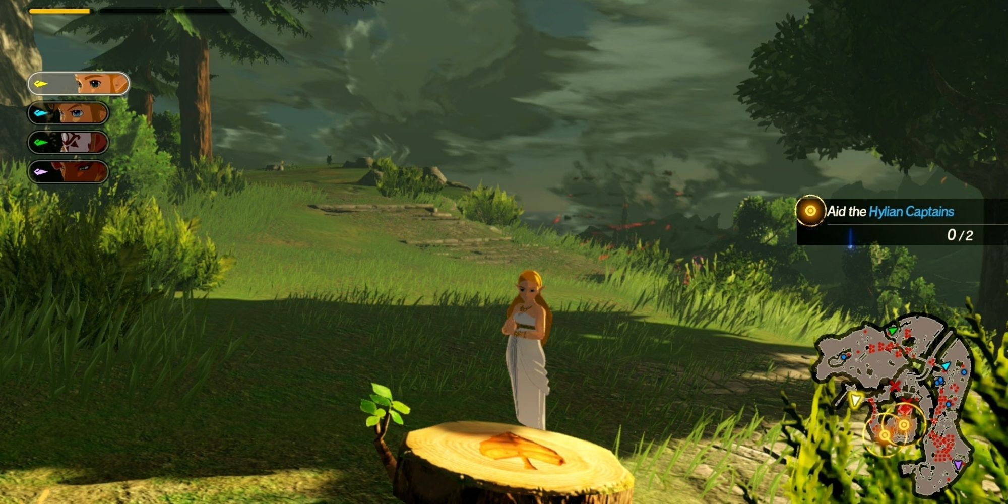 Hyrule Warriors Age of Calamity - Hero Finding Korok Seed On The Great Plateau