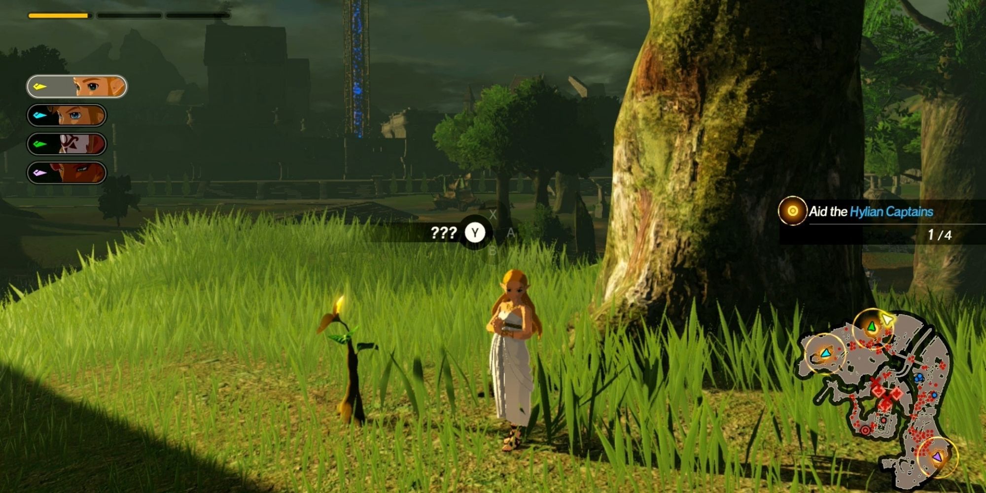 Hyrule Warriors Age of Calamity - Hero Finding Korok Seed On The Great Plateau
