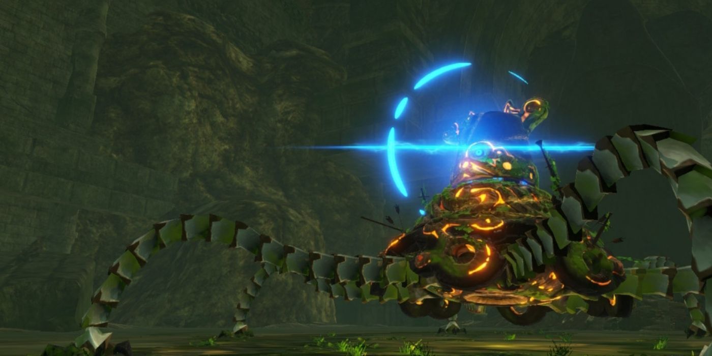 Hyrule Warriors Age of Calamity DLC - Screenshot of beginning of fight with the Battle-Tested Guardian