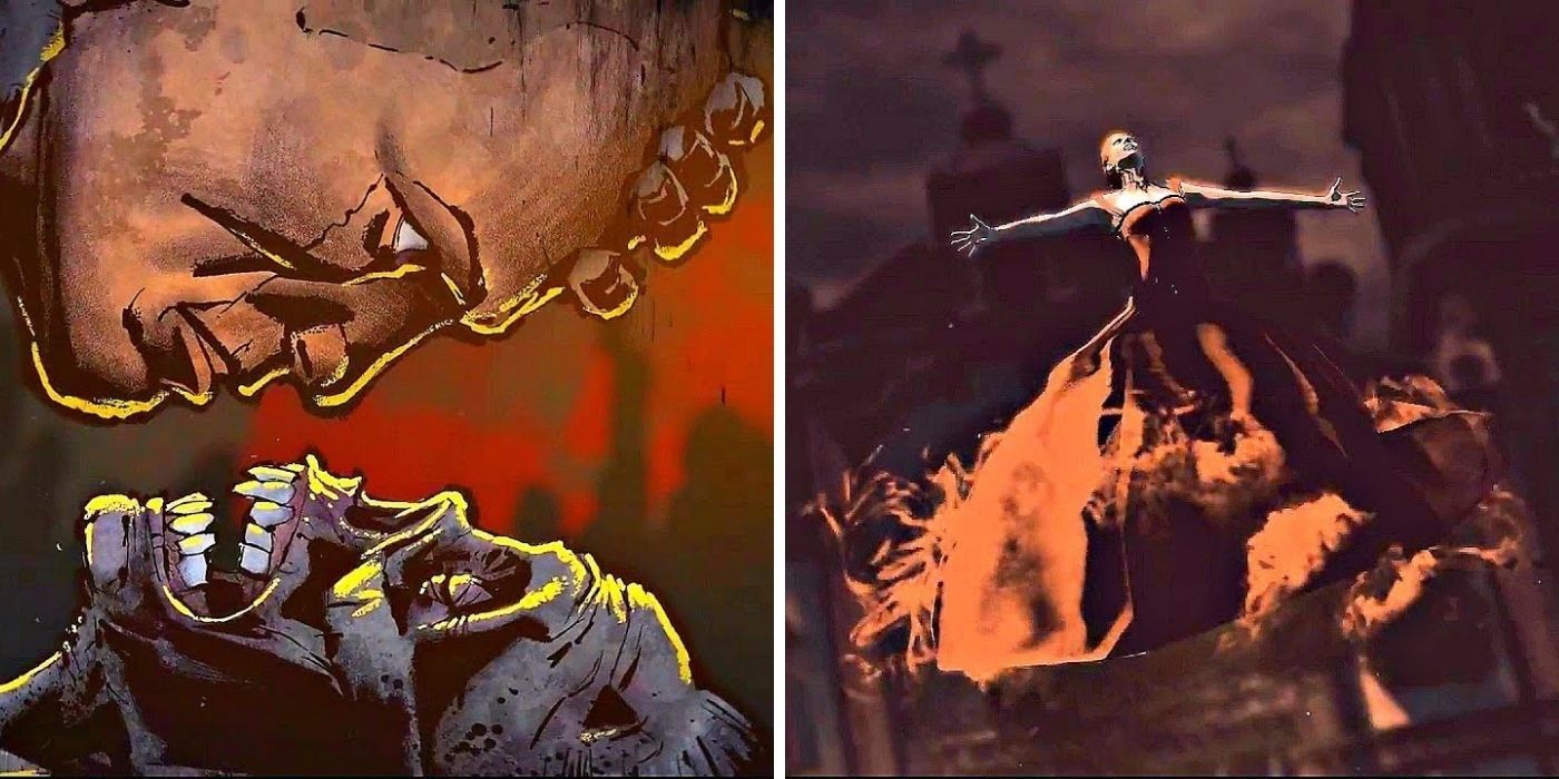 Infamous 2 Festival Of Blood Blood Mary as a corpse and fully awake in the final boss fight scene