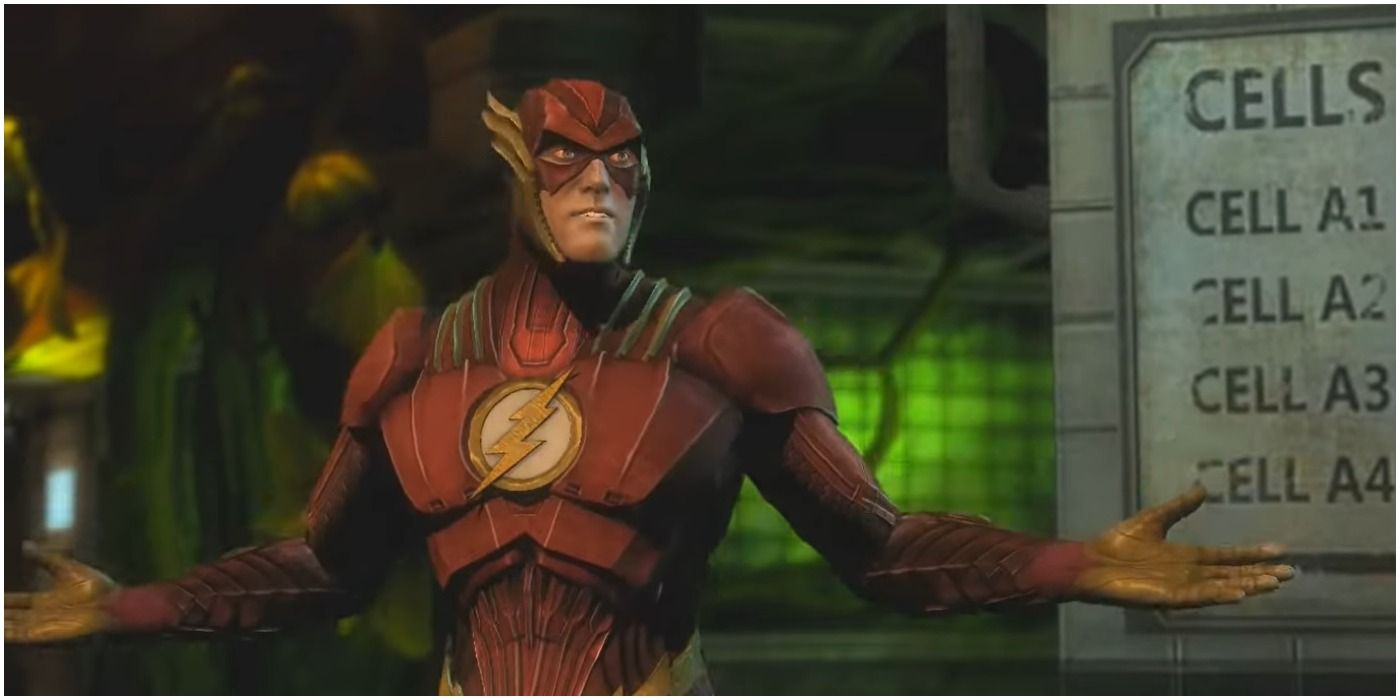 Injustice Gods Among Us - The Flash brags before a fight