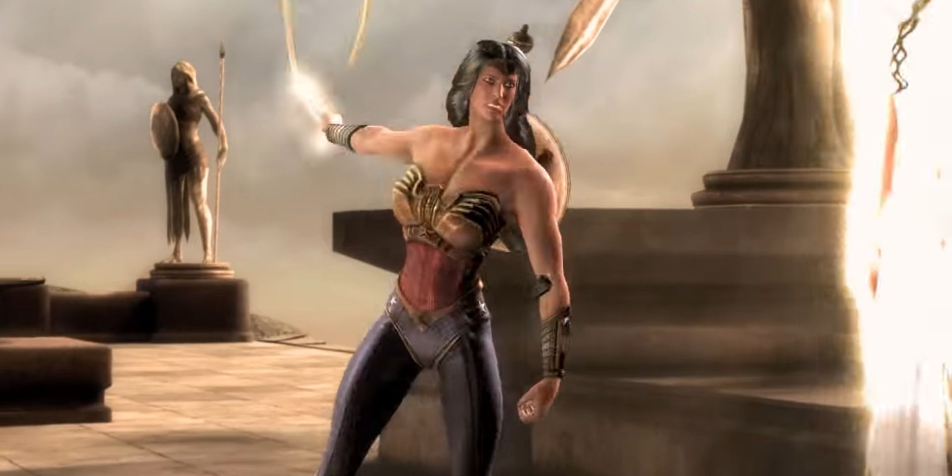 Injustice Gods Among Us - Wonder Woman with the lasso in her hand