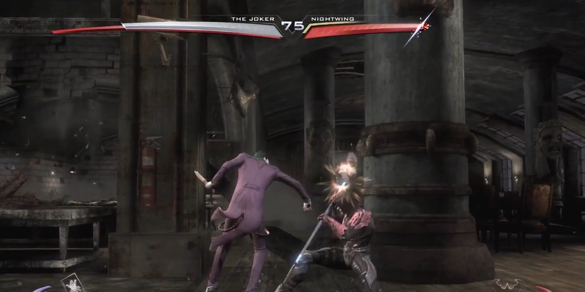 Injustice - Nightwing blocking an attack