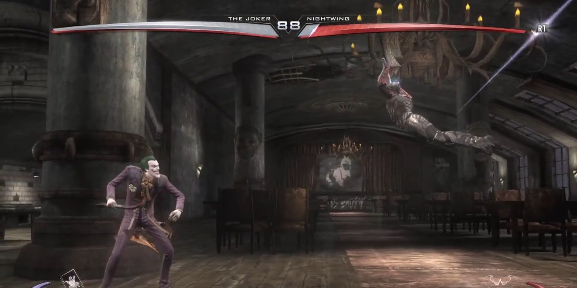 Injustice - Nightwing interacting with the stage