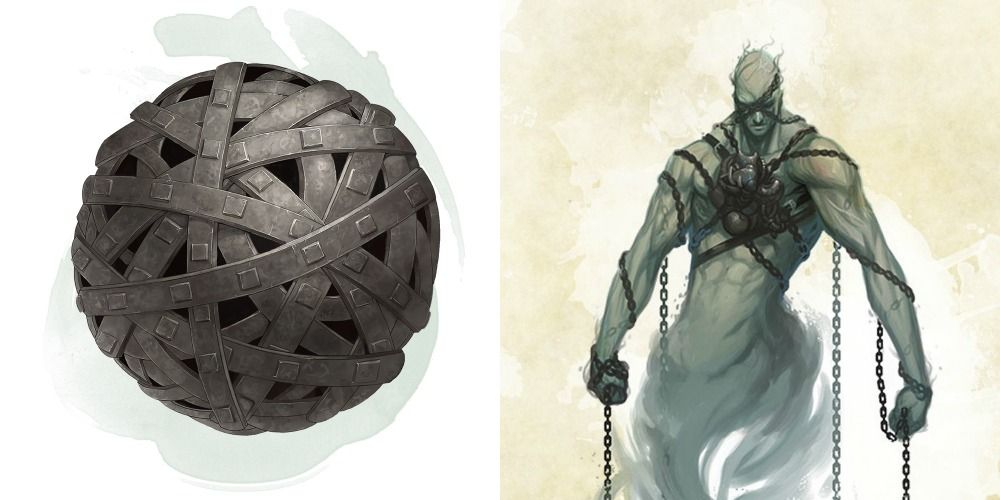 D&D Iron Bands of Bilarro and chained monster