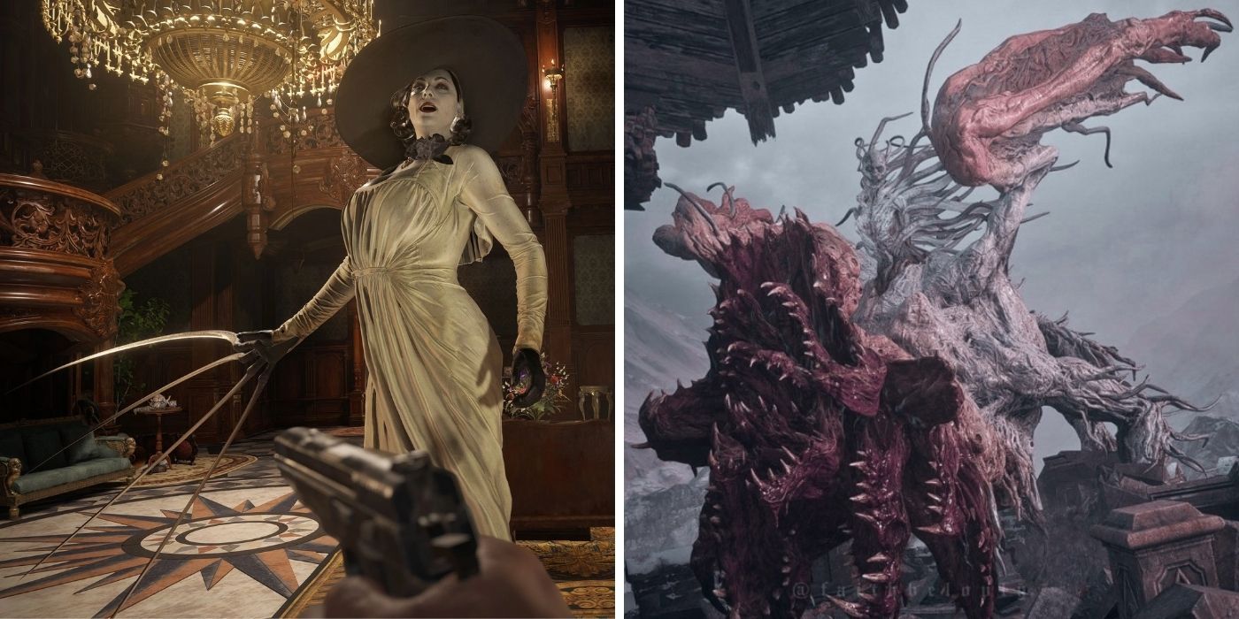 Lady Dimitrescu Resident Evil Village Human Form and Final Form