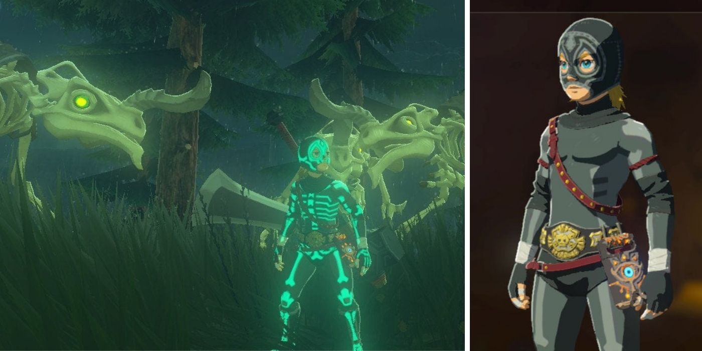 Legend of Zelda Breath of the Wild Radiant Set (Armour) - Split Image with Link Wearing Radiant Armour Set on both sides