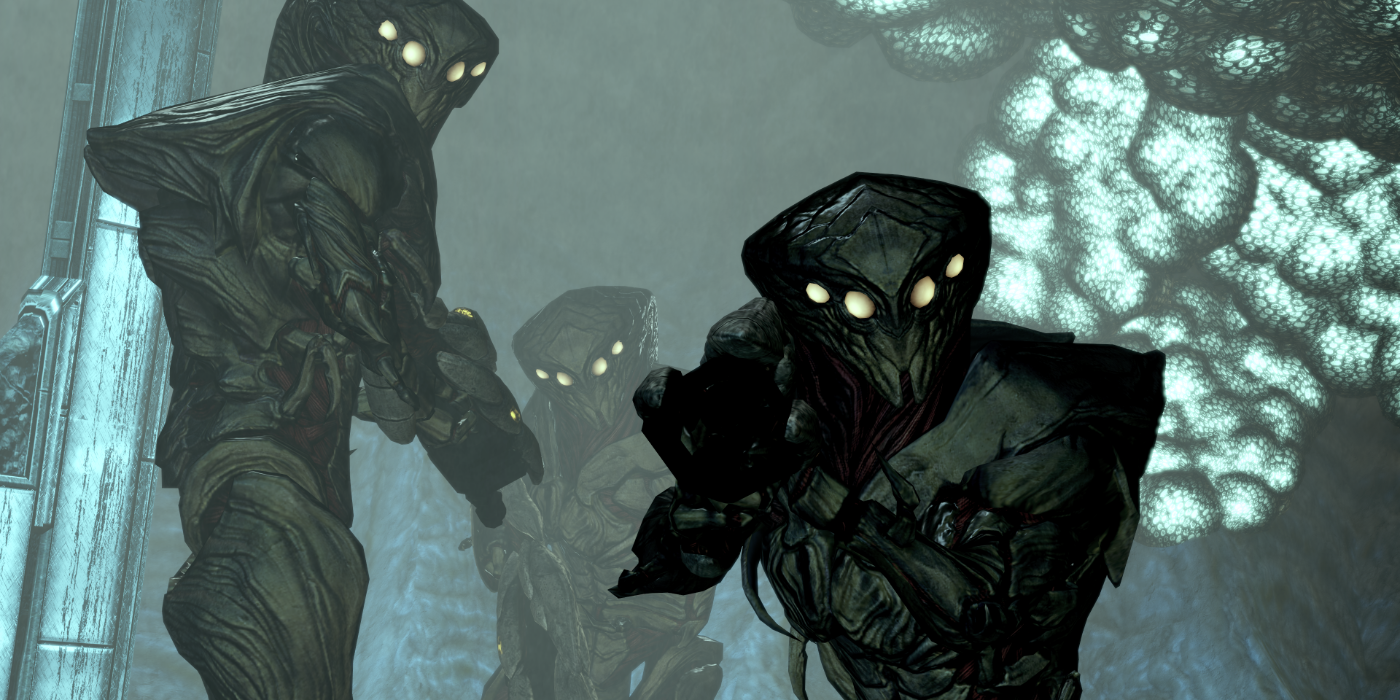 Collector drones move into battle during ME2's finale