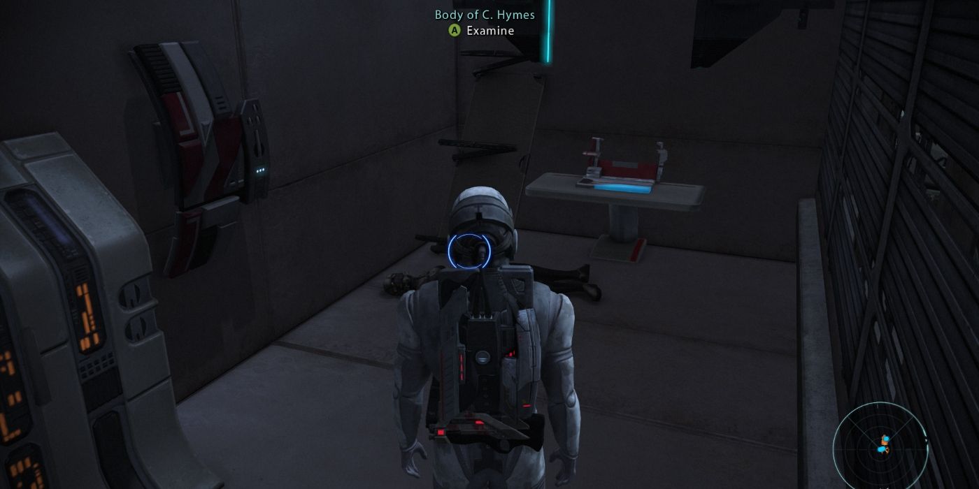 Mass Effect Screenshot Of C. Hymes Body