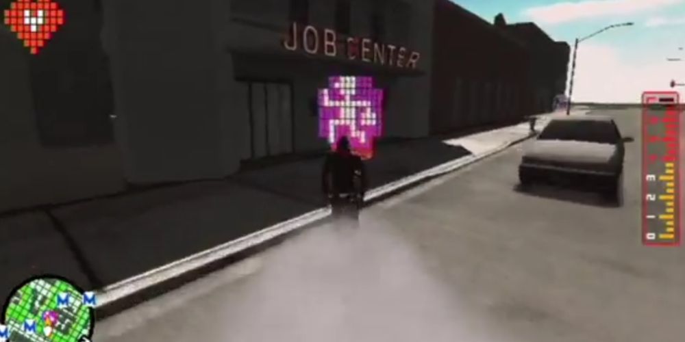 No More Heroes Travis Touchdown Dashing Towards Job Center