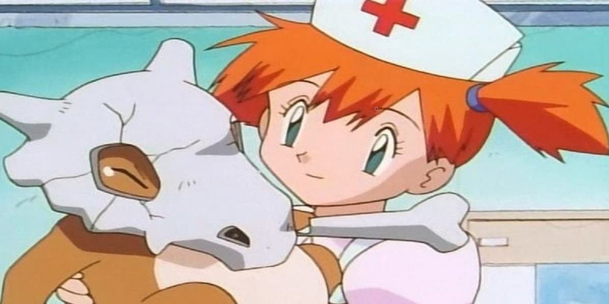 Misty nursing a Cubone