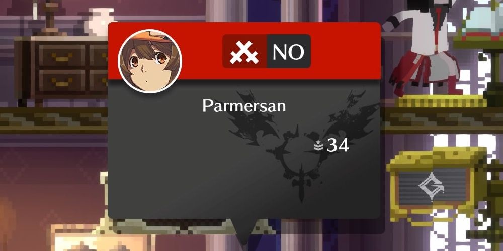 Rank Card in Guilty Gear -Strive- Shows what rank the player is and with what fighter.