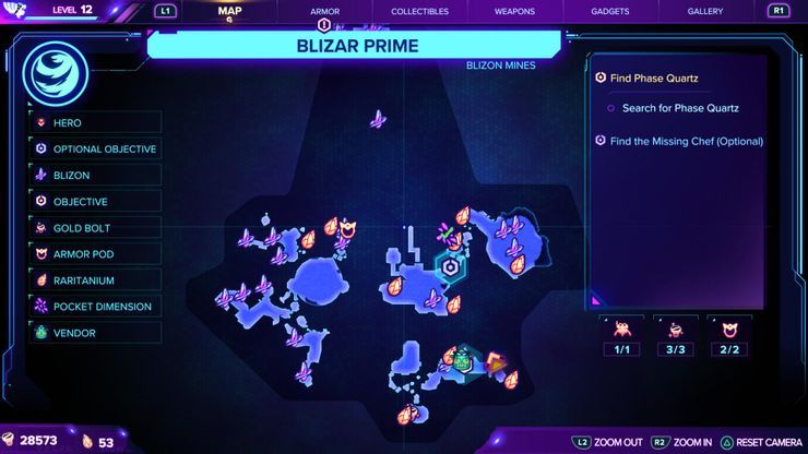 Blizar Prime map Ratchet and Clank Rift Apart