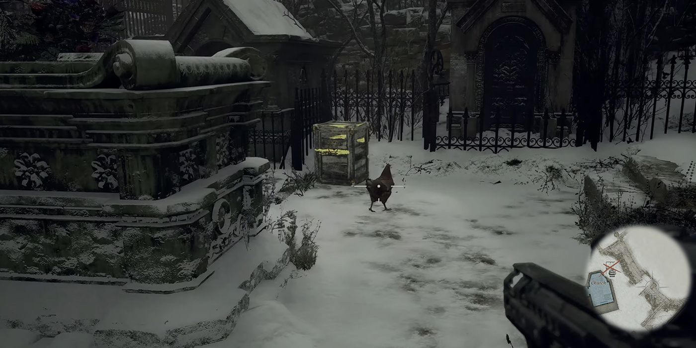 Resident Evil Village - Chickens Found In The Iron Insignia Door Near The Church