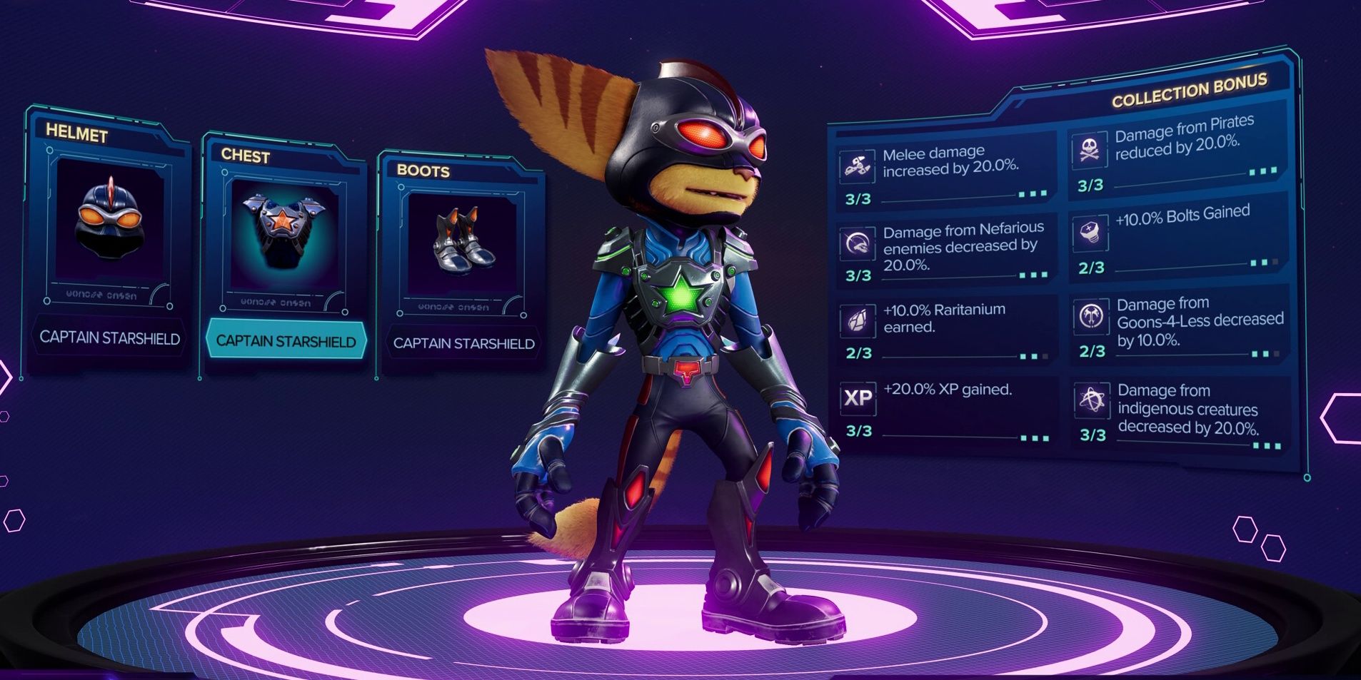 Ratchet wearing Captain Starshield Armor