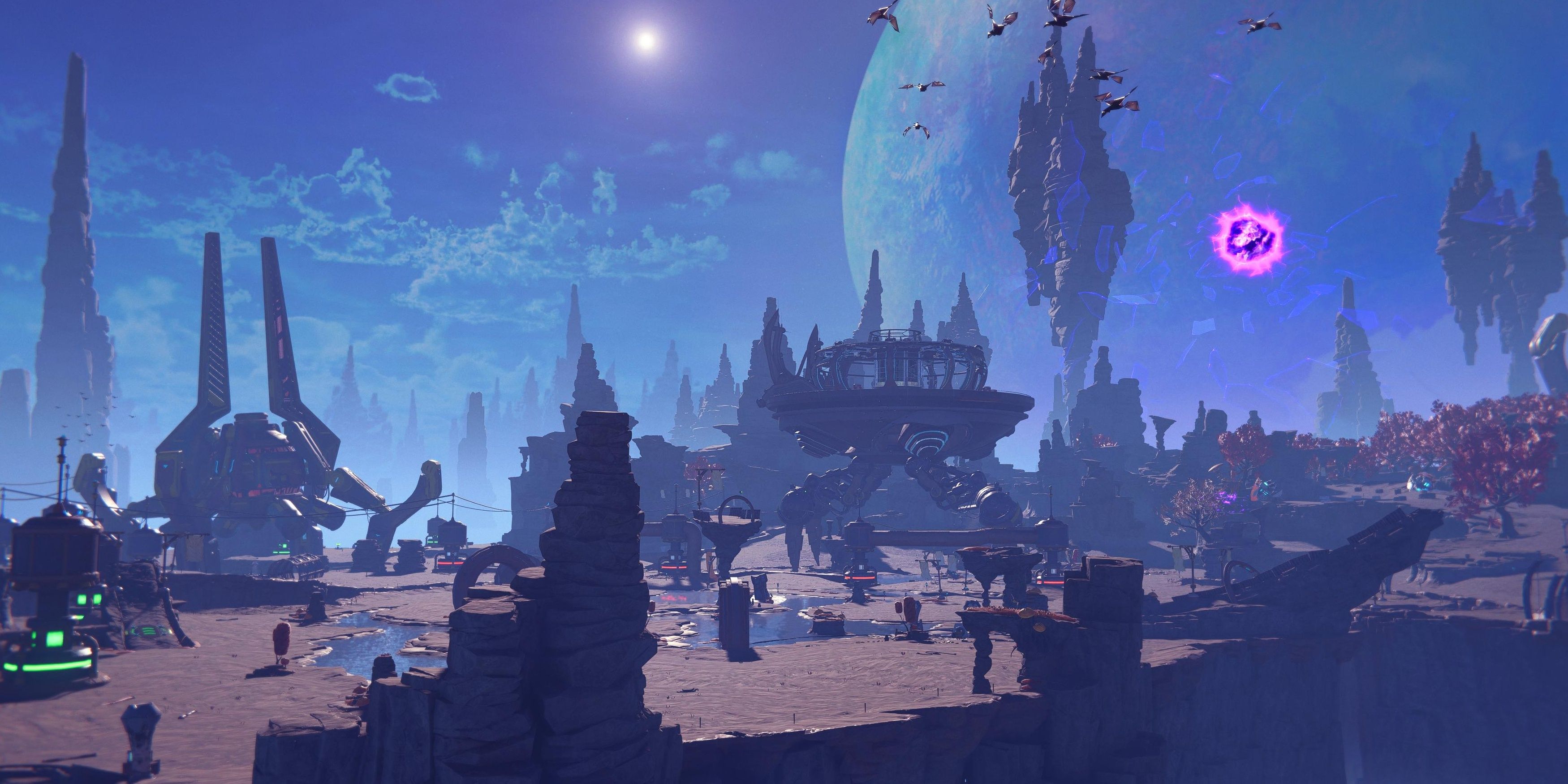 The gigantic Archives roaming the planet of Savali in Ratchet and Clank: Rift Apart