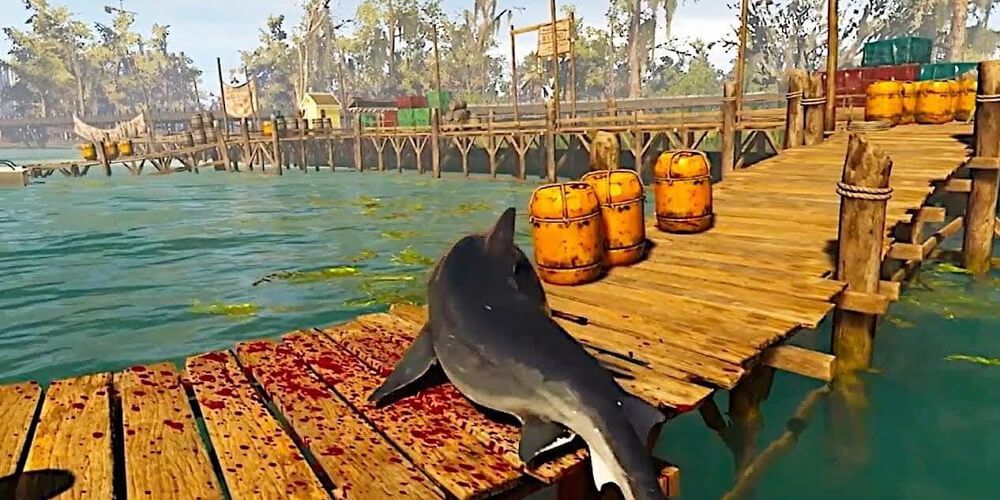 Maneater Shark On A Pier