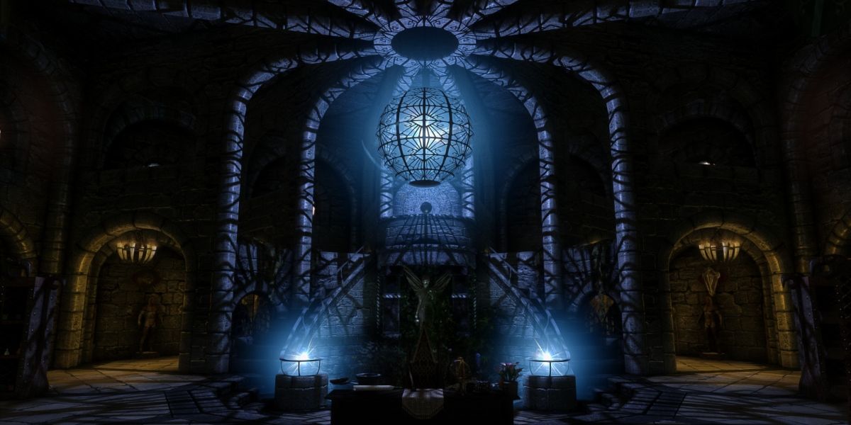 A view of the archmage's quarters in the mod.