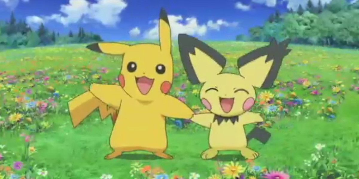 Spiky Eared Pichu Pikachu Pokemon Anime