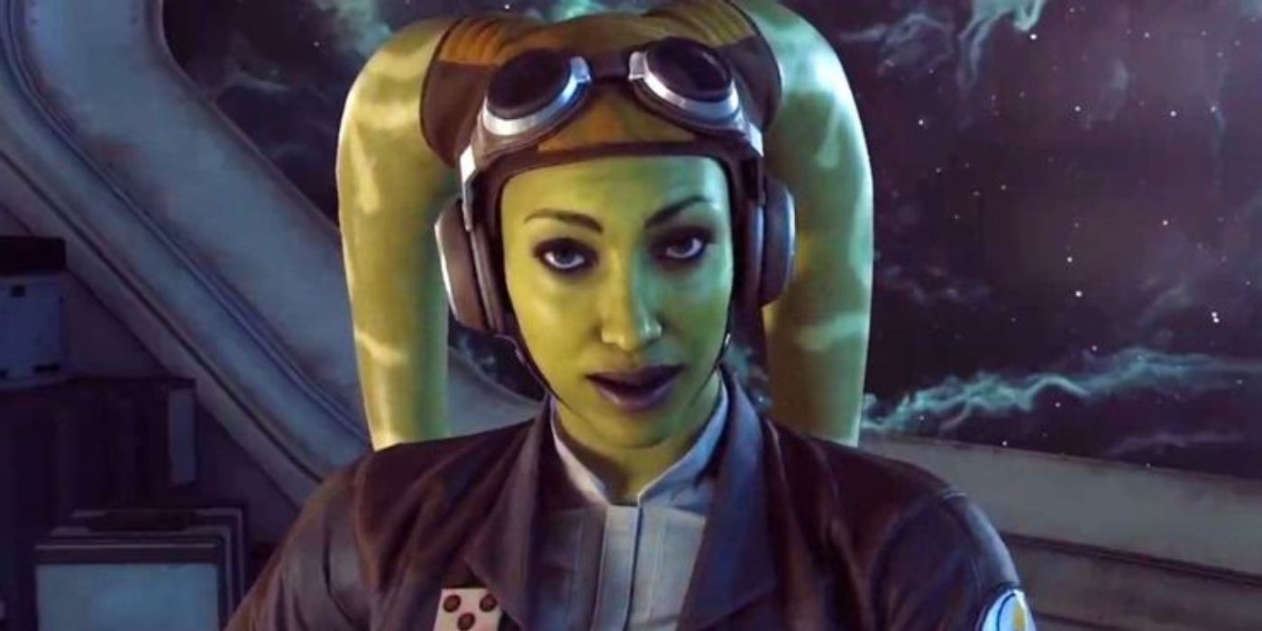 A close-up of Hera Sendulla in Star Wars Squadrons.