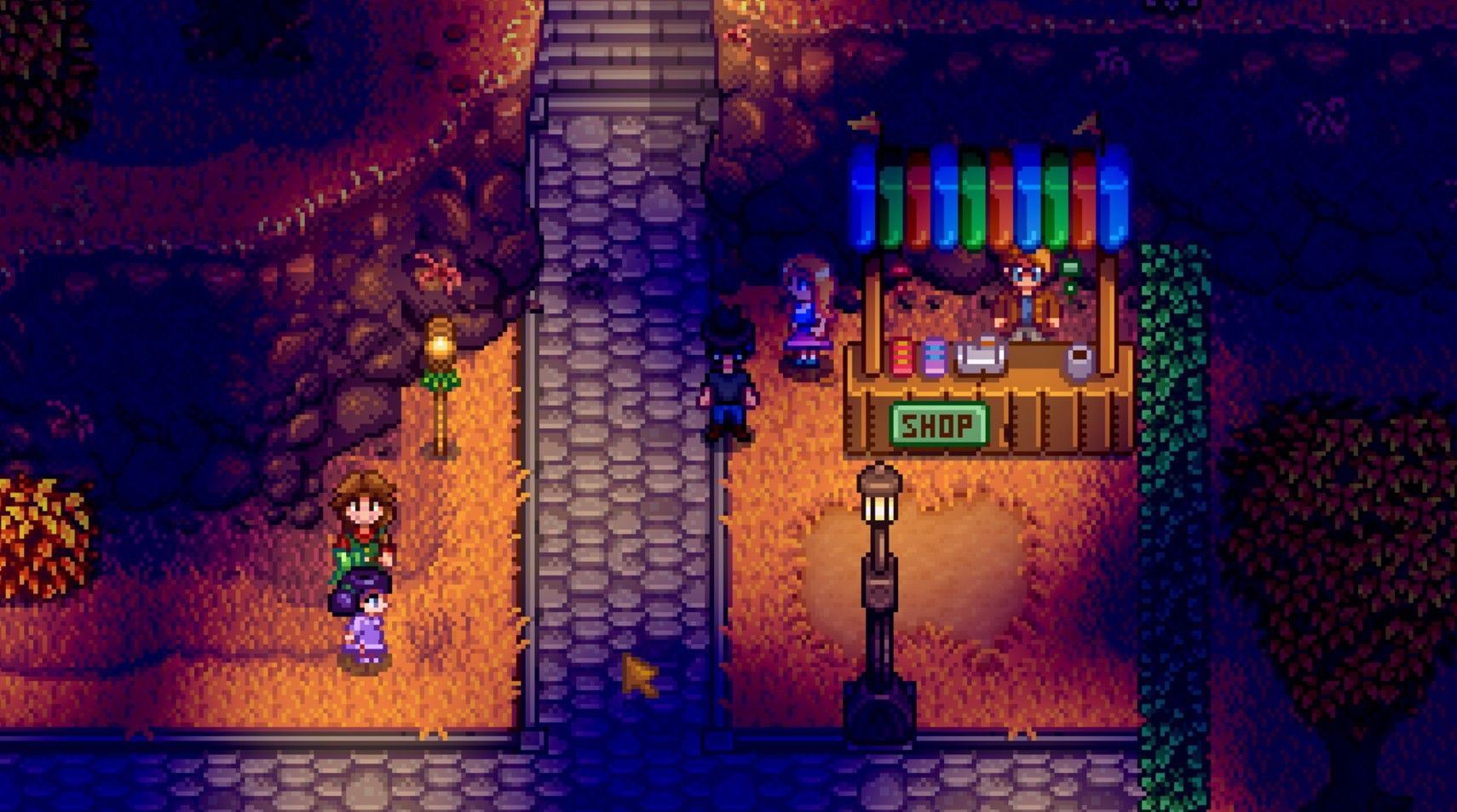Pierre's booth at Spirit's Eve festival in stardew valley
