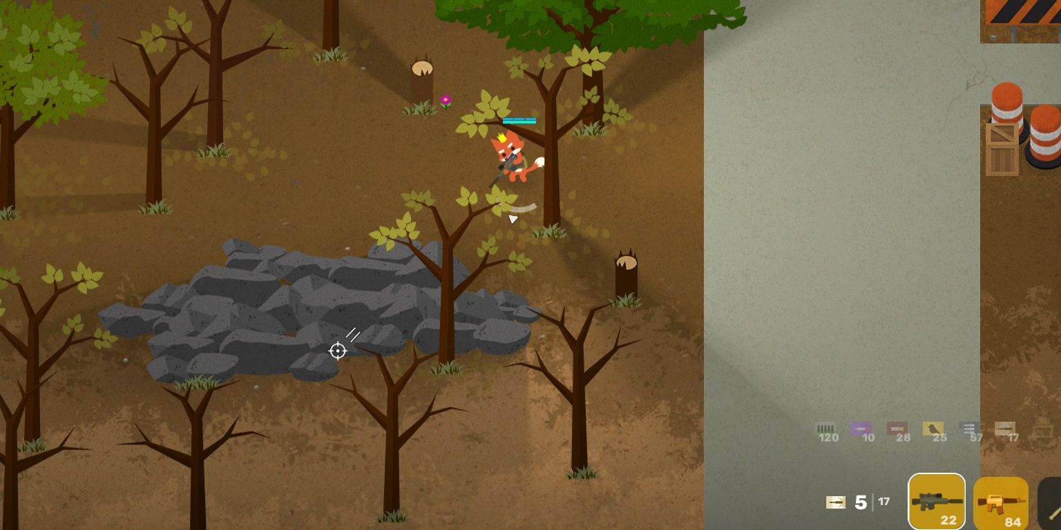 Super Animal Royale Hiding Near Tree