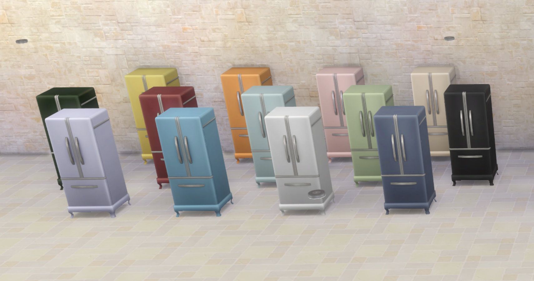 TS4 rustic kitchen fridges