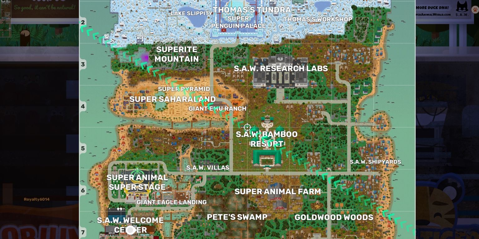 Super Animal Royale Game Map
