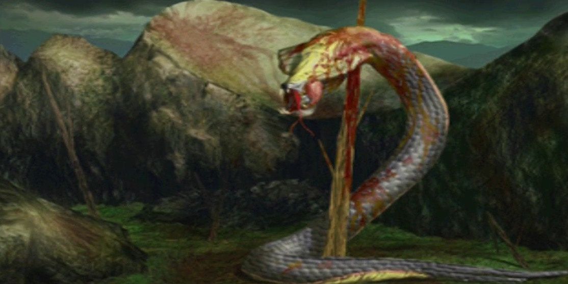 The slain Midgar Zolom in Final Fantasy VII