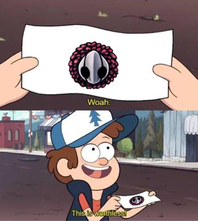 Hollow Knight This is Worthless Meme Carefree Melody Charm