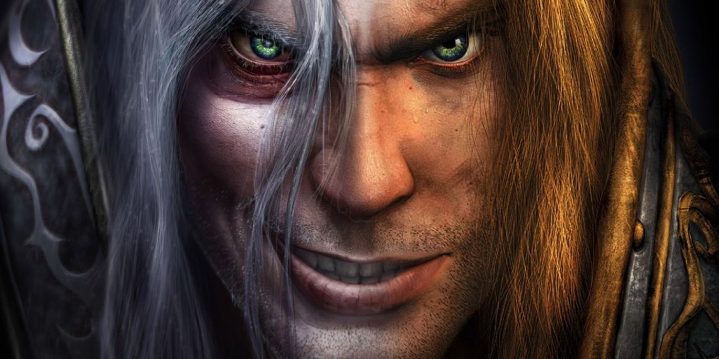 World of Warcraft Arthas image of Prince arthas on right and the Lich King on left