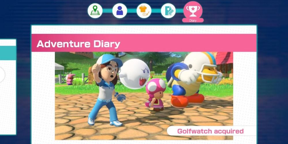mario golf diary tab