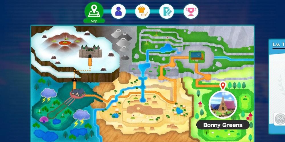map tab in mario golf