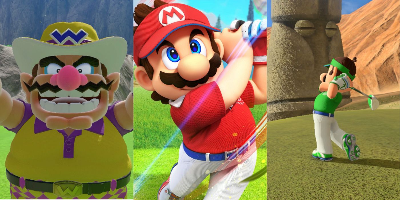 Mario Golf Wario, Mario, and Luigi