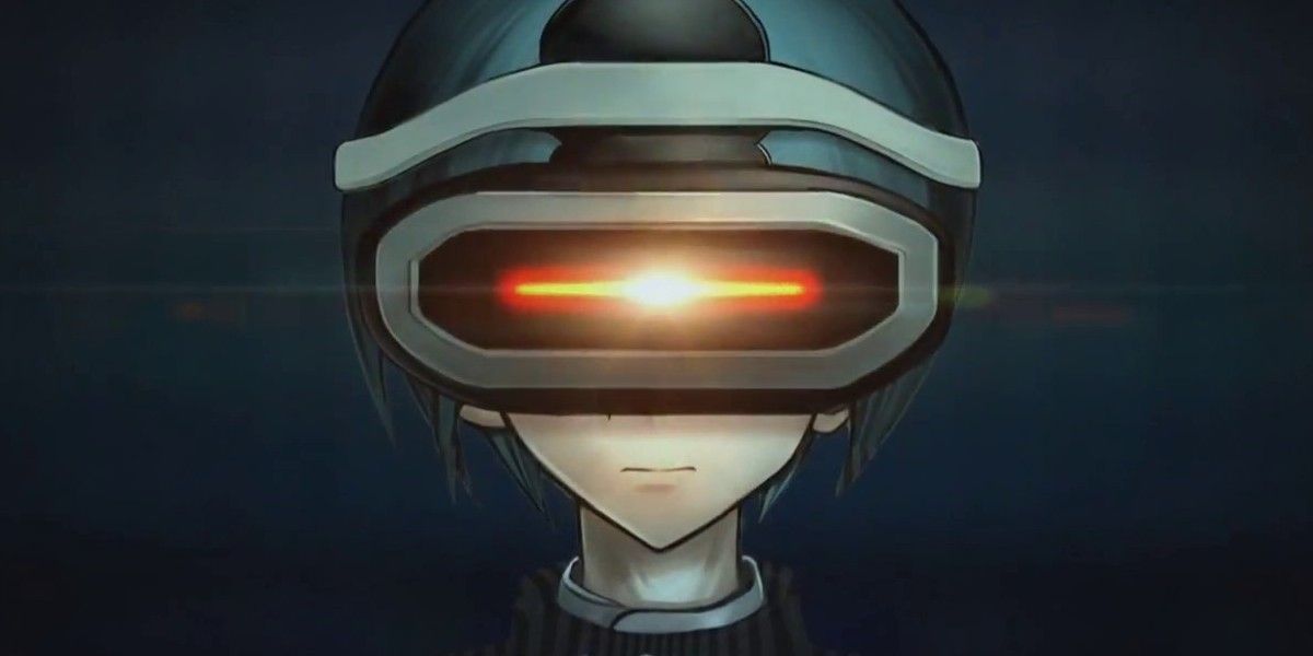 Shuichi in VR headset. 