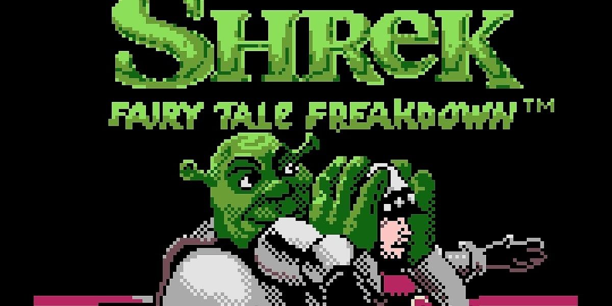 Shrek Fairy Tale Freakdown start menu.