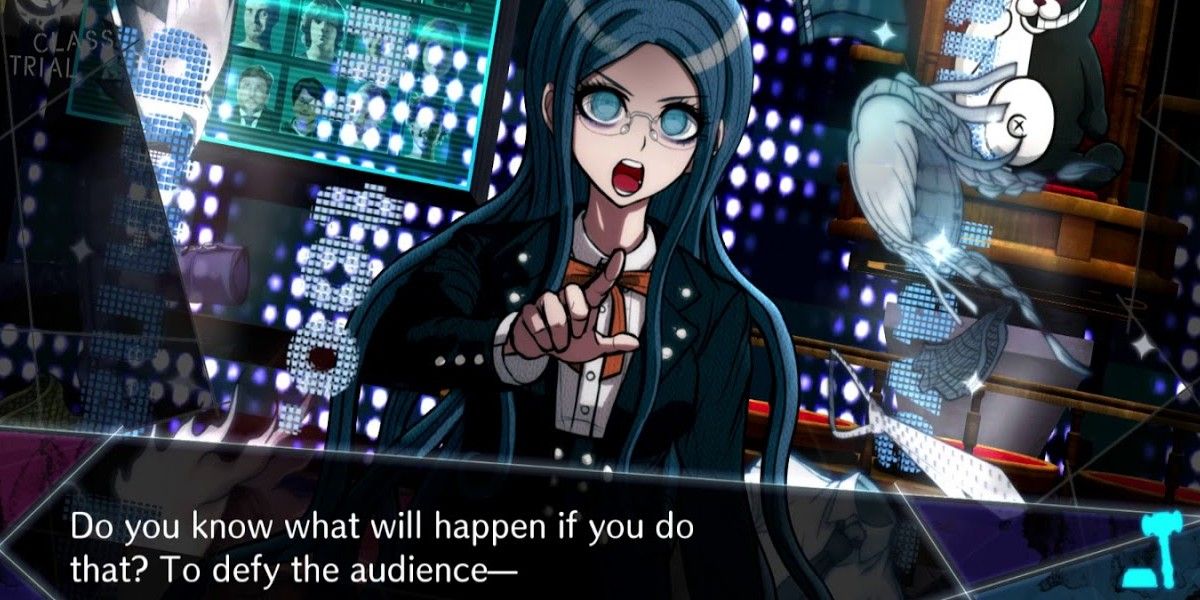 Tsumugi talking about the audience. 