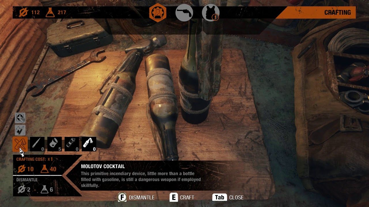molotov cocktail in metro exodus