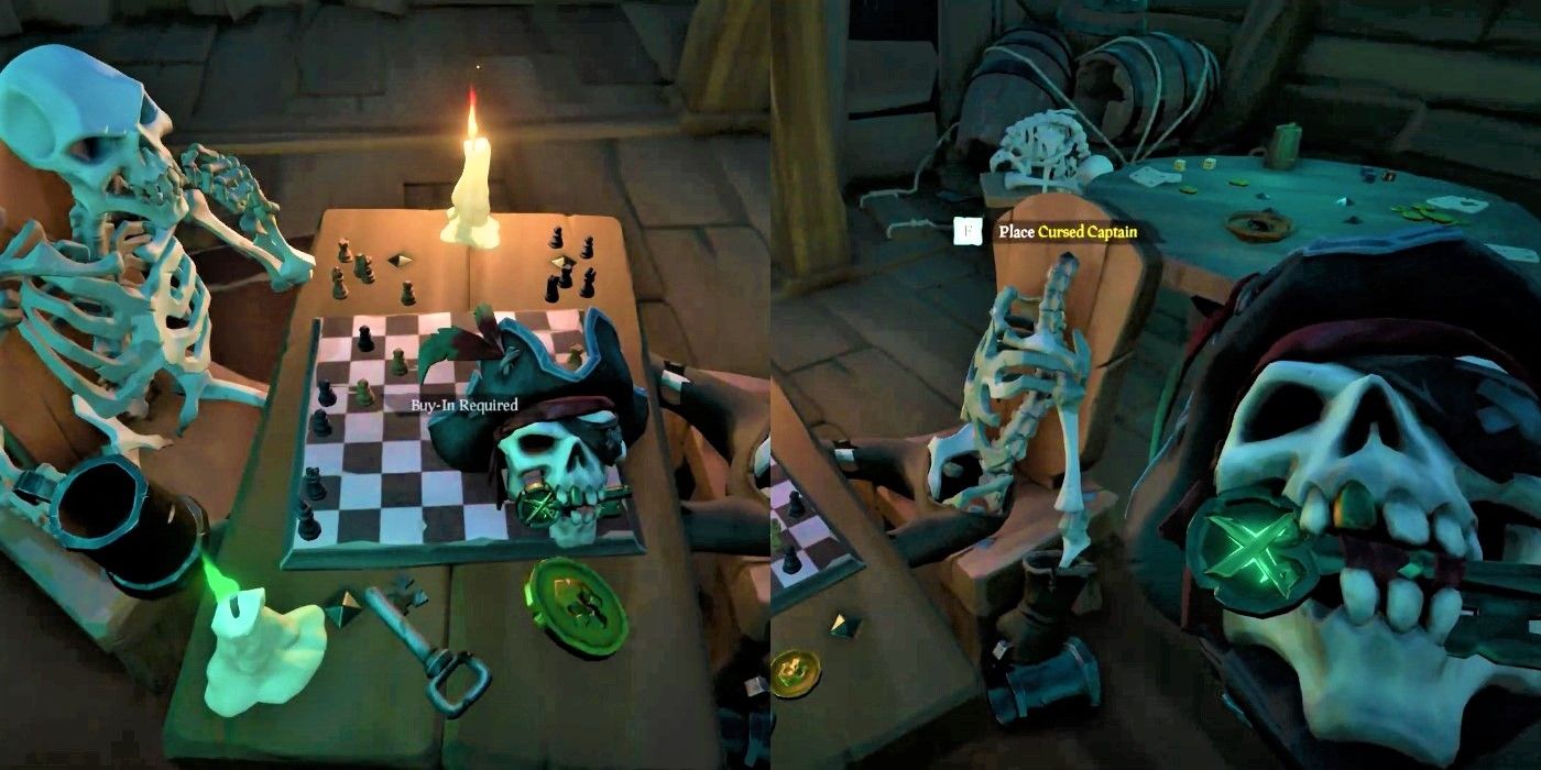 Skeleton chess items in Sea of Thieves