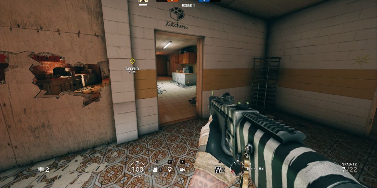 siege, broken wall and door