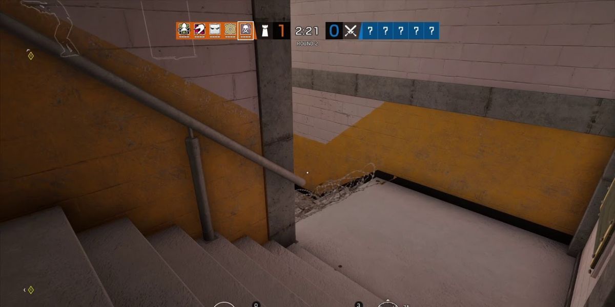 siege, stairs during a match