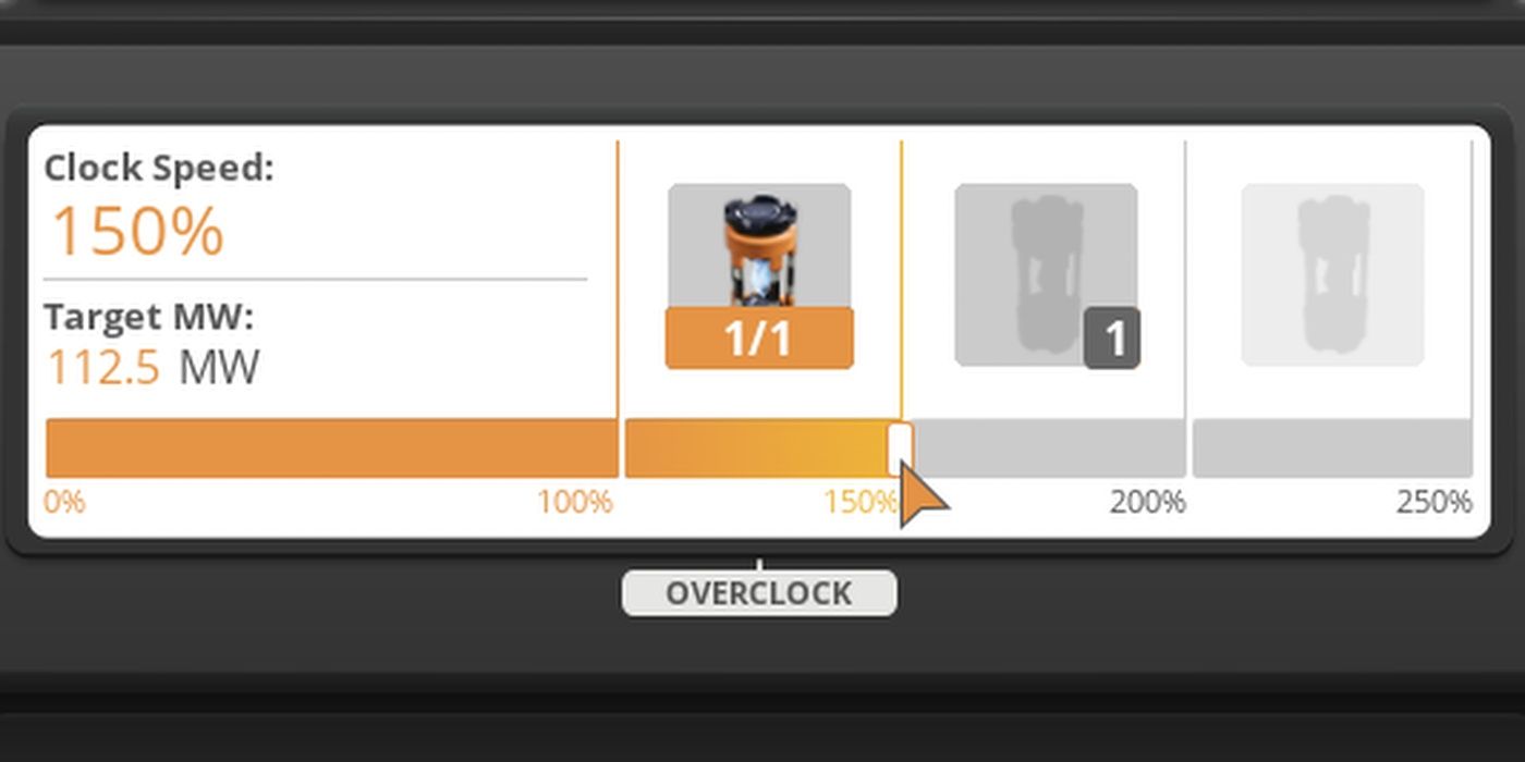 Satisfactory: Player Using Single Overclocker Item