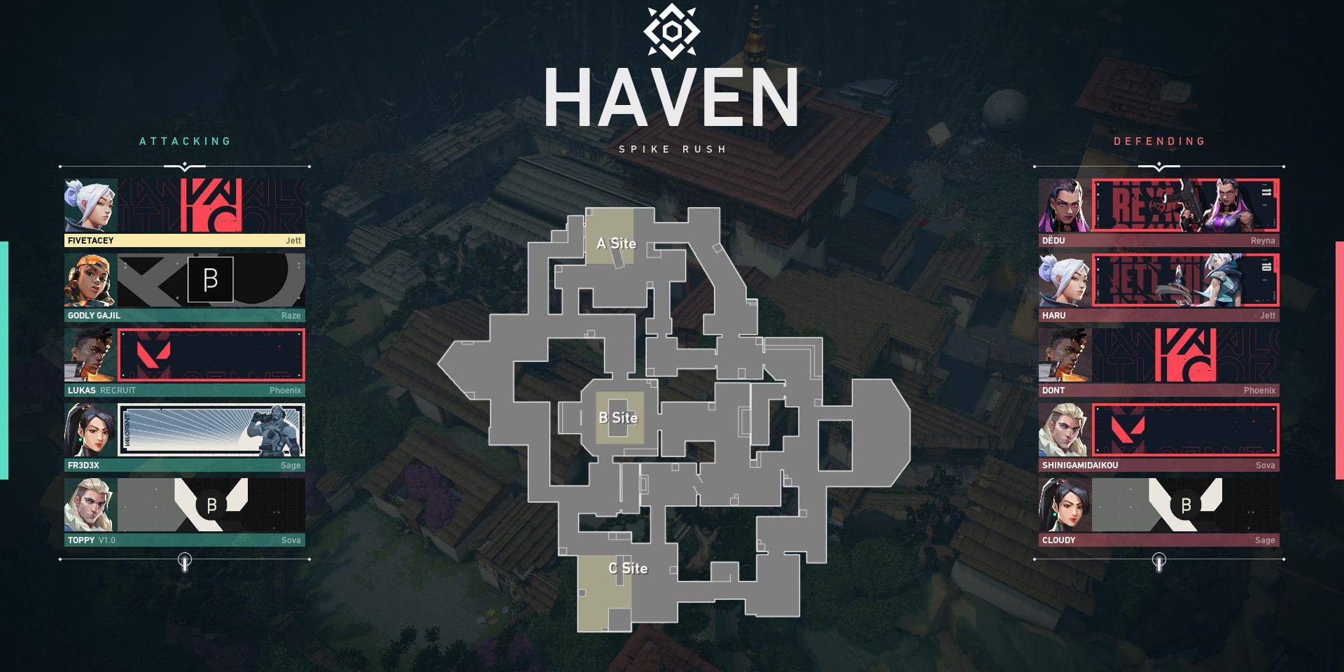 Haven match loading screen