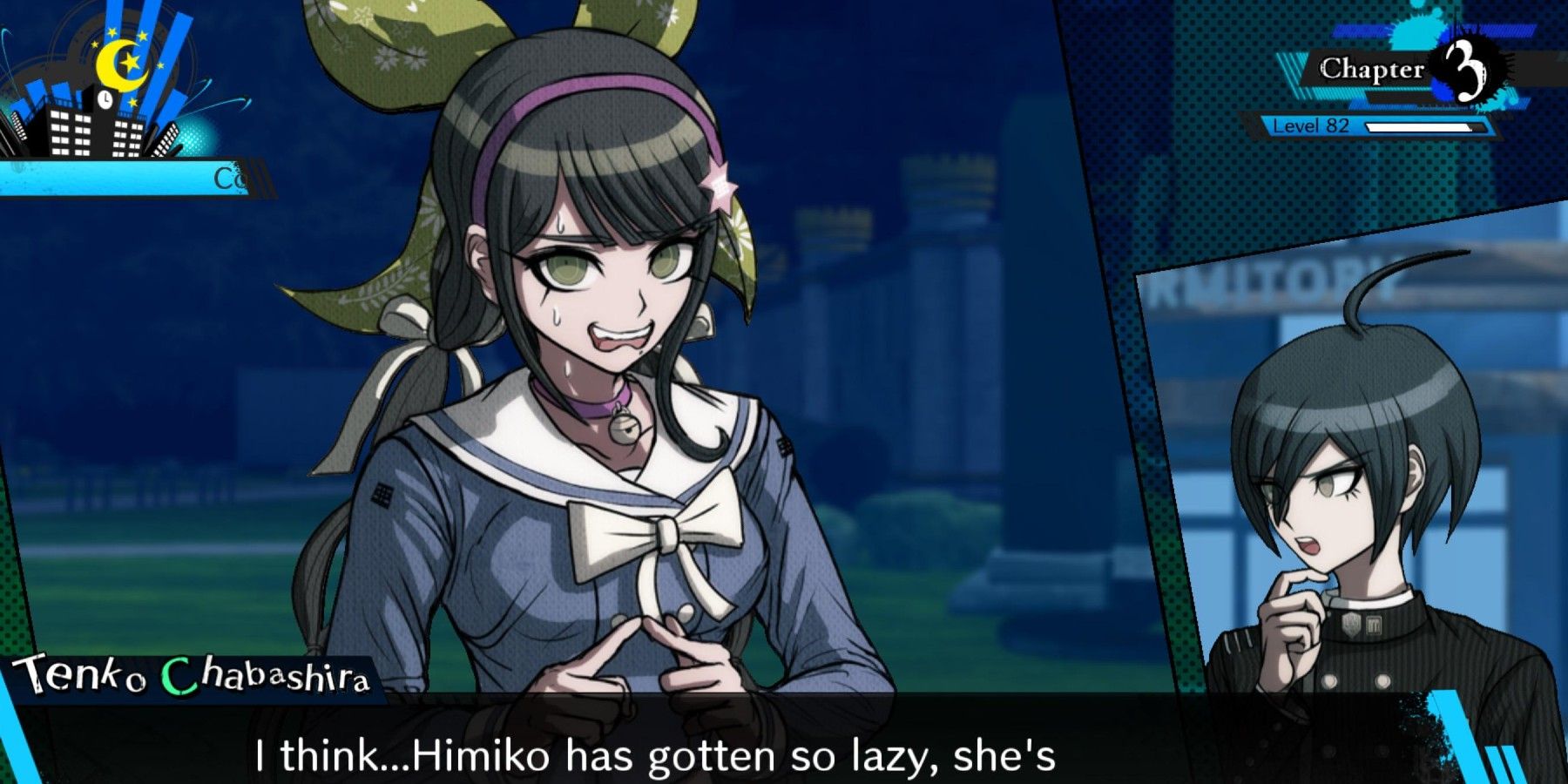 Tenko talking to Shuichi. 