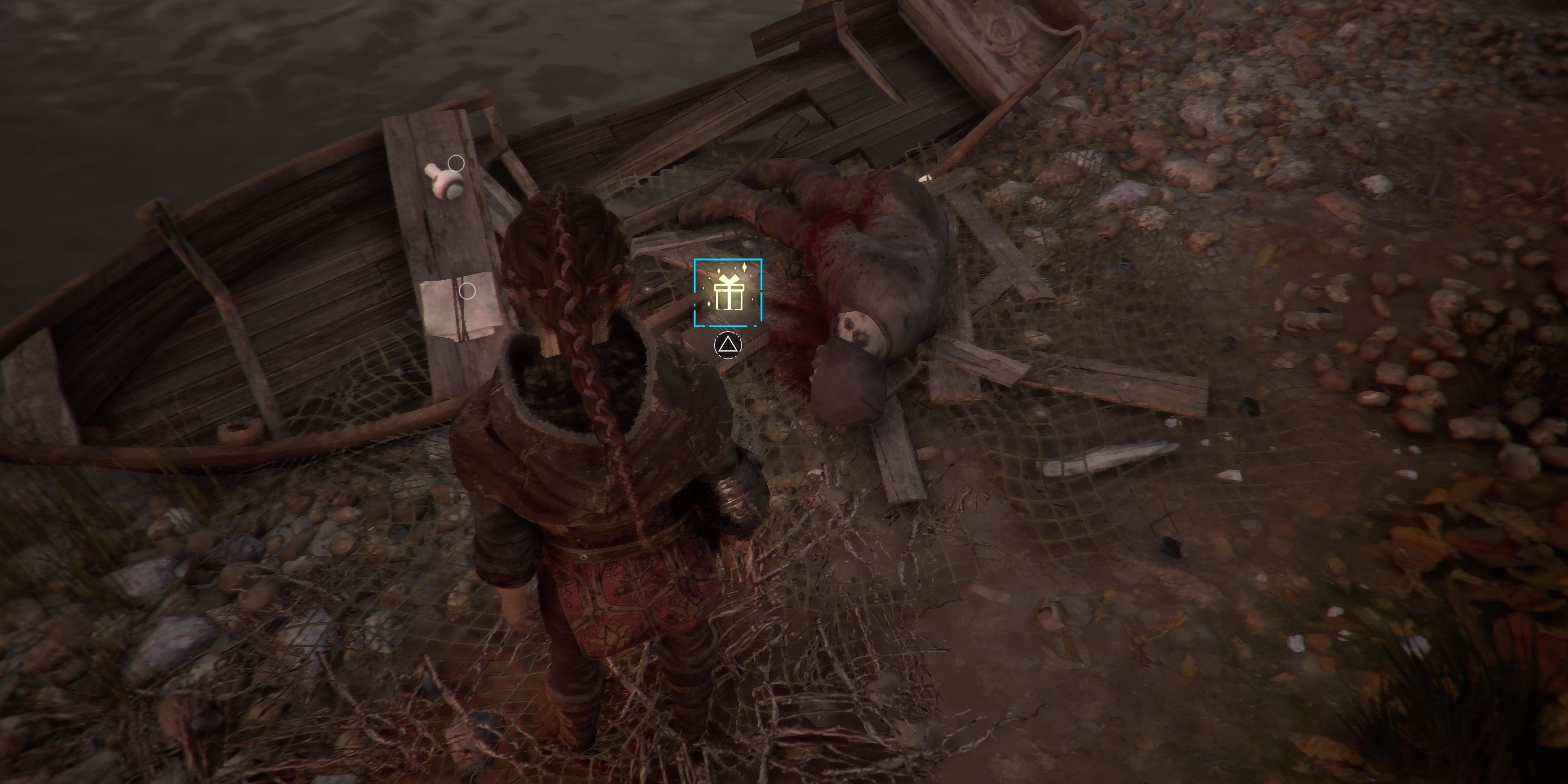 The Alchemist's diary laying on a broken boat