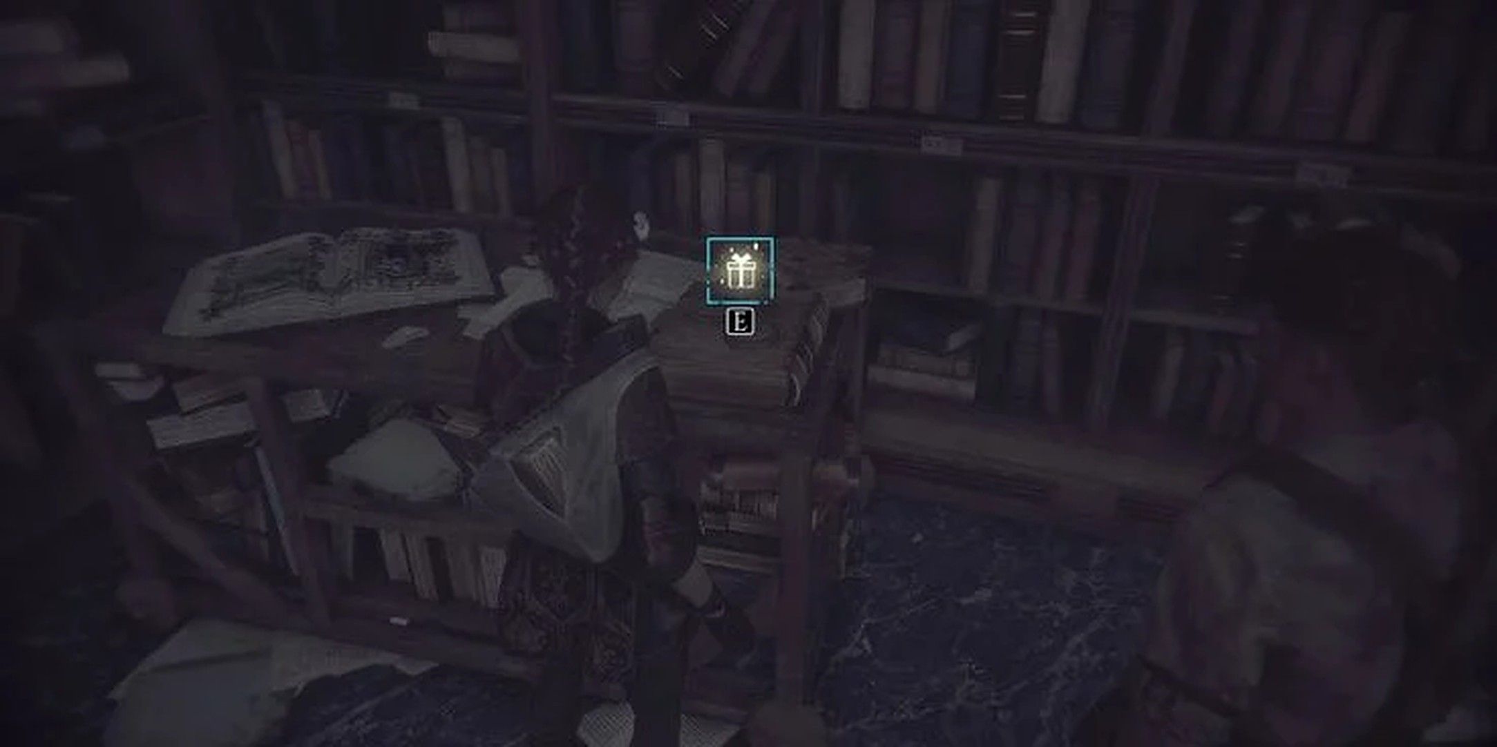 The reading stone laying on a book cart