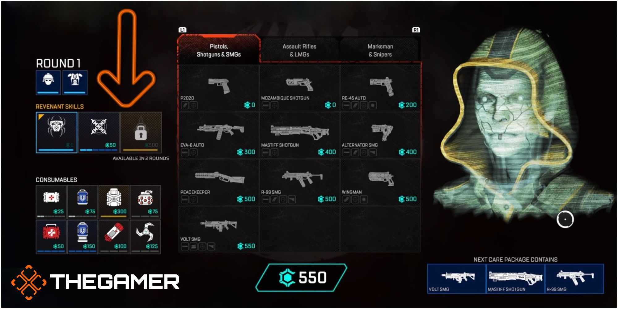 Apex Legends Arenas Purchase Weapons Screen Purchase Abilities