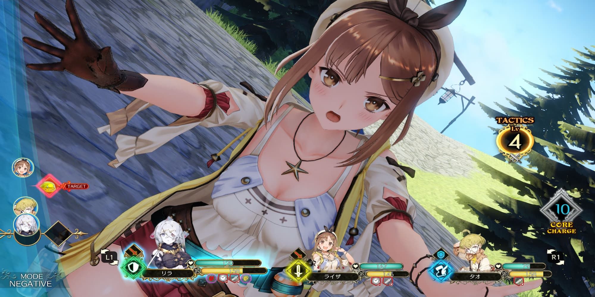 Close up of Ryza from Atelier Ryza charging a skill in combat