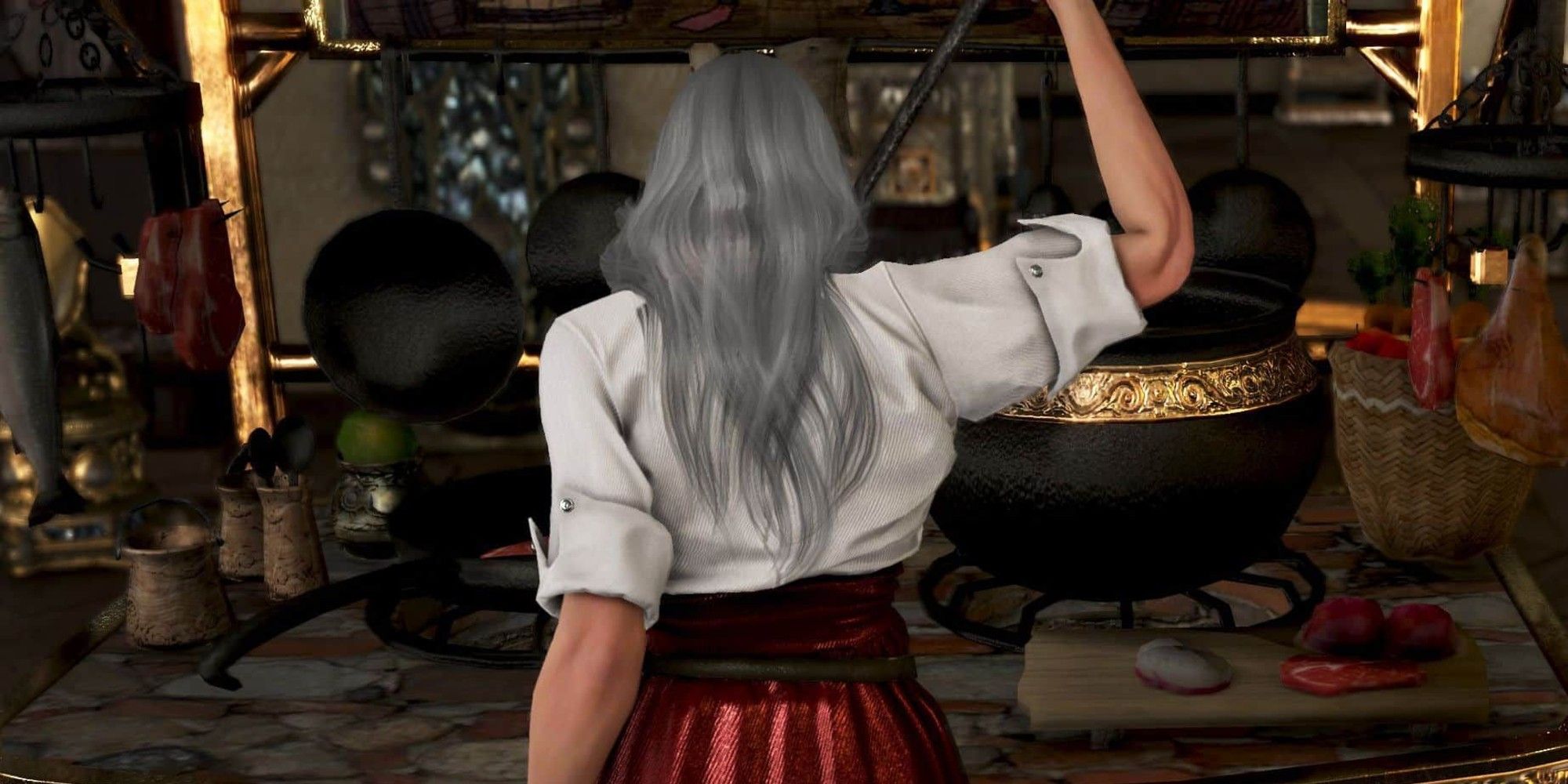 player cooking in residental housing
